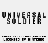 Universal Soldier Title Screen